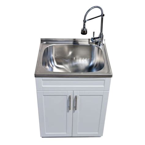 30 inch stainless steel laundry sink with cabinet|stainless utility sink with cabinet.